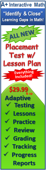 Adaptive Math Placement Test w/ Lesson Plan