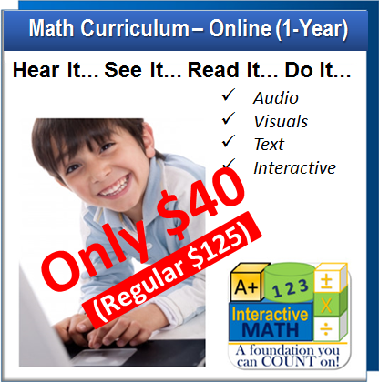 Spectacular Sale Event - A+ Interactive Math Onlie  - Building a Foundation You can COUNT on! 